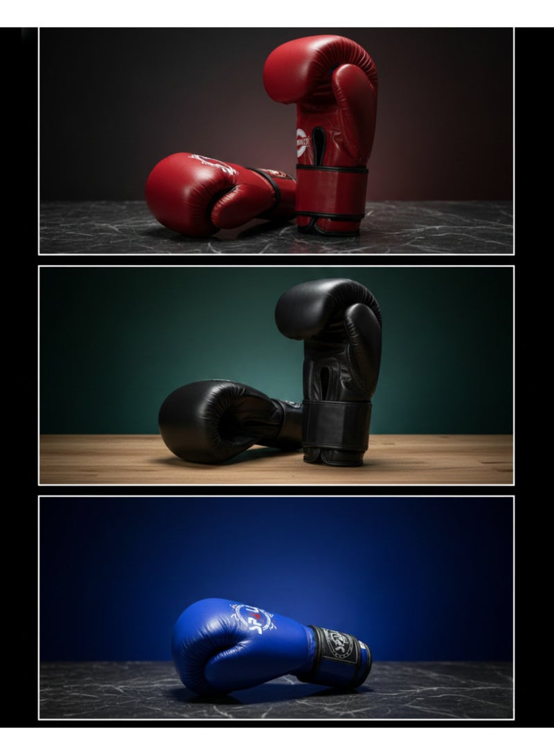 سبال قفازات ملاكمة سبال جلد طبيعي فاخر – قفازات تدريب وسبارينغ احترافية للرجال والنساء – أحمر أسود أزرق – المقاسات من 4 أونصة إلى 16 أونصة - Image 4